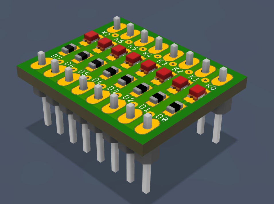 Registro digital de 8 LED's [PCB]